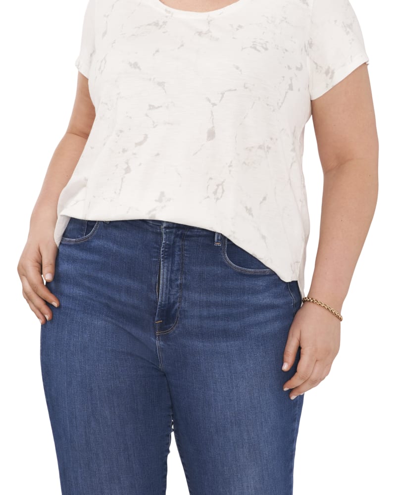 Front of plus size Deidre Modern Cotton Tee by Vince Camuto | Dia&Co | dia_product_style_image_id:194672